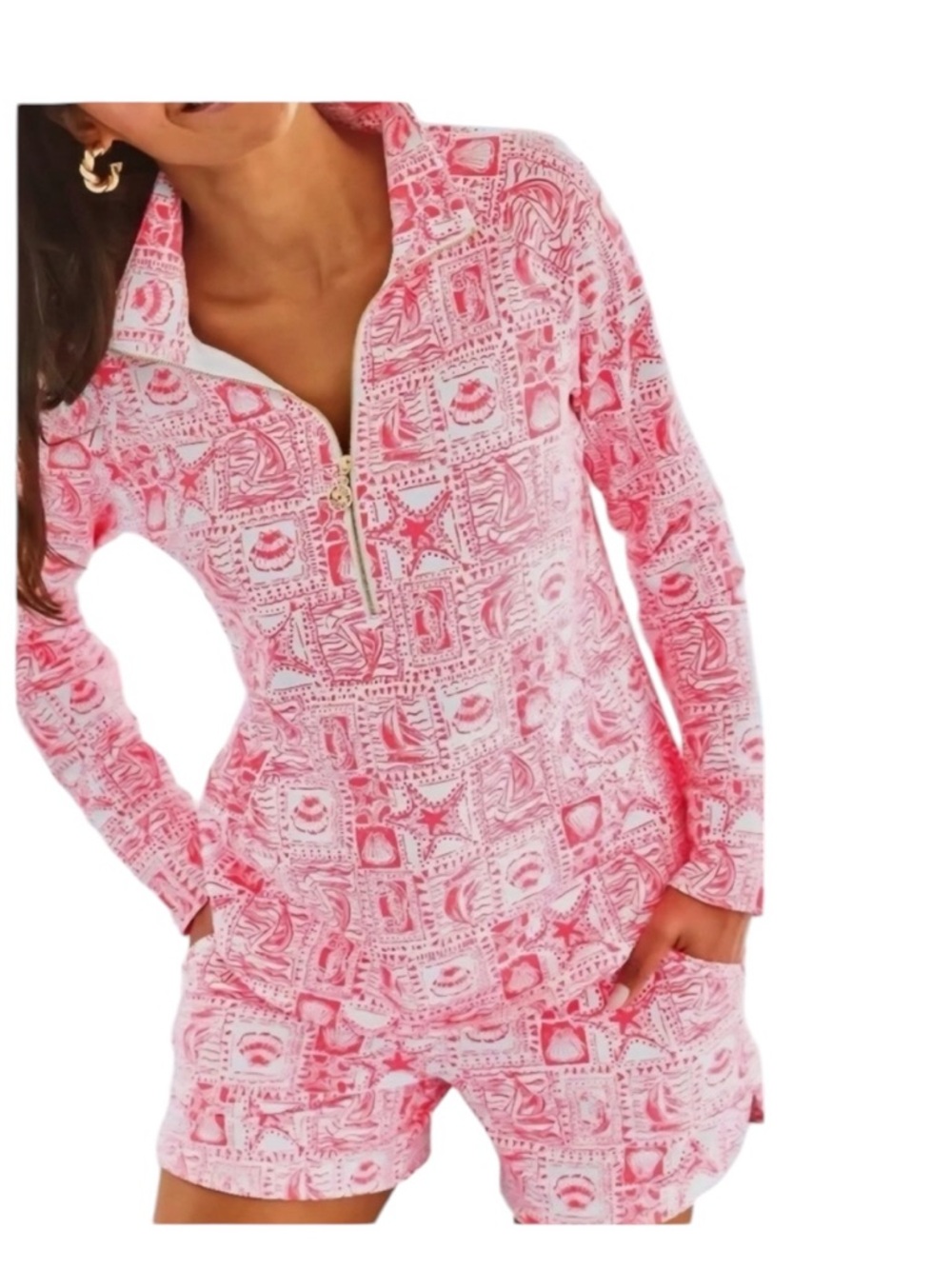NEW! Lilly Pulitzer Skipper Popover. Mizner Red. S. NWT - Picture 2 of 6